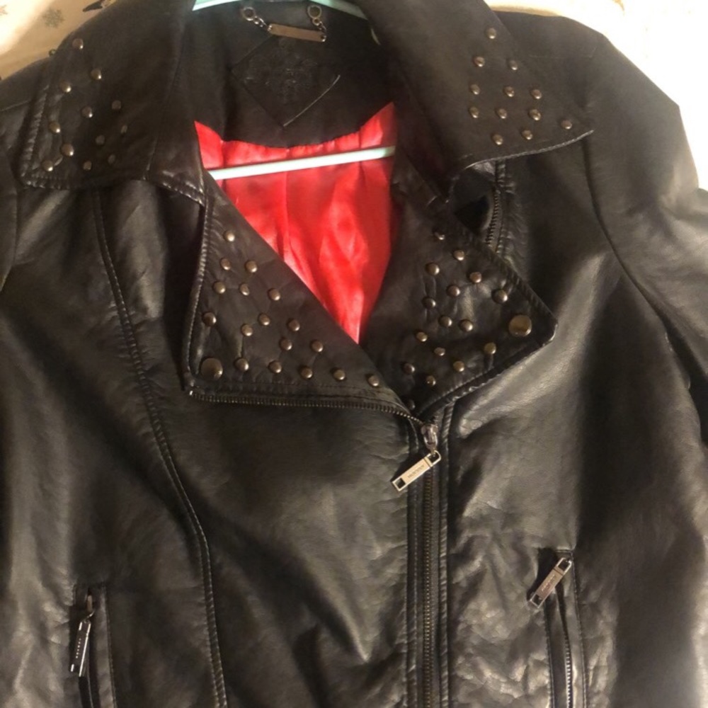 Joujou black vegan friendly leather jacket